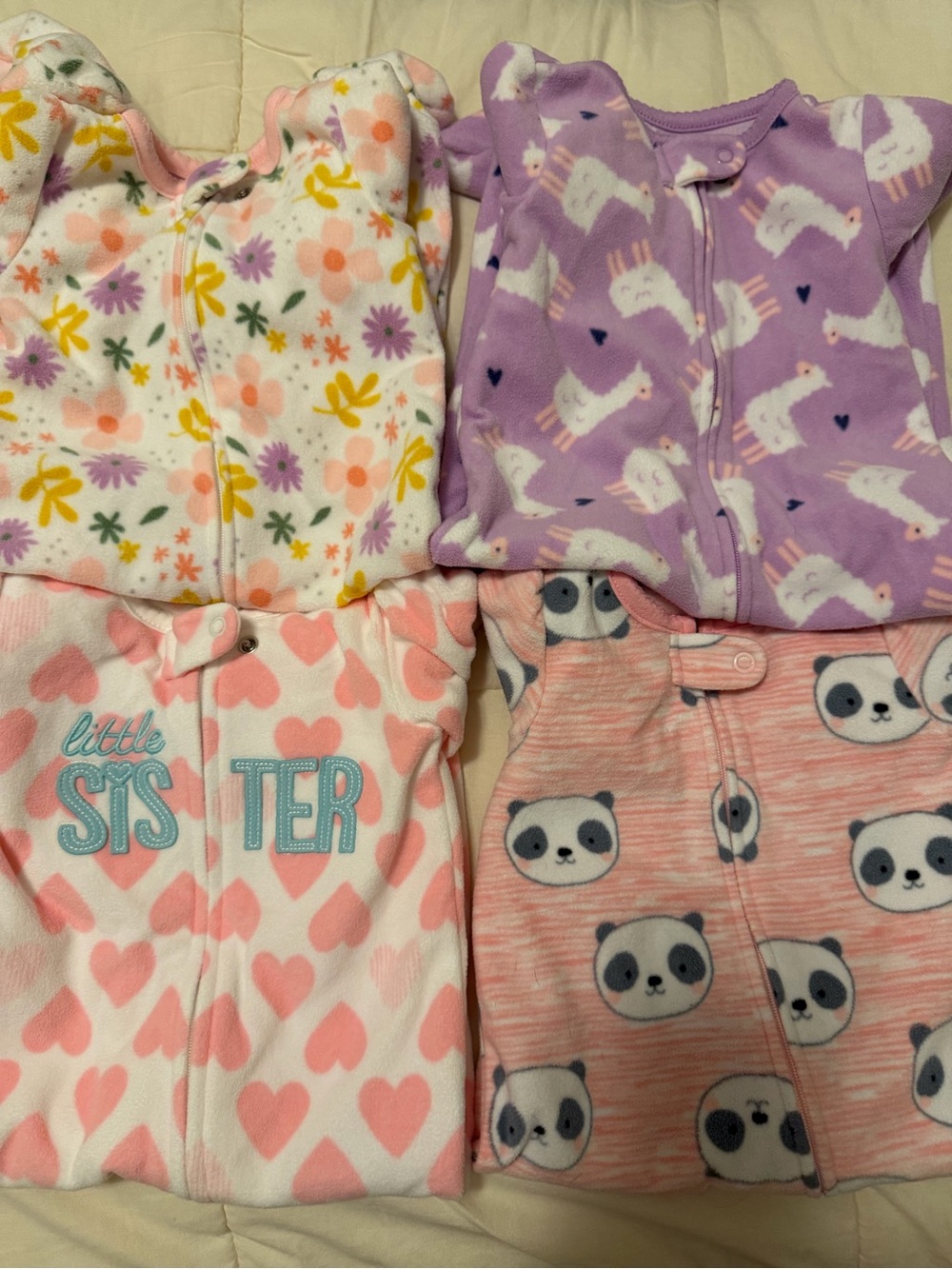 Carter's Baby Footie Sleepers - Pink, Purple, White, Yellow